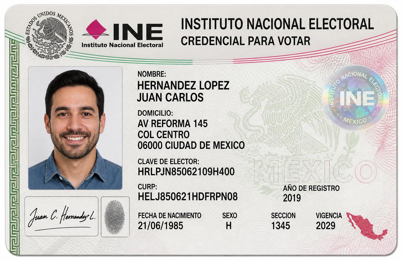 Documento de muestra: INE